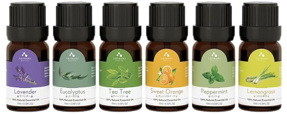 Essential Oils Set with 6 Bottles of Aromatherapy Scents