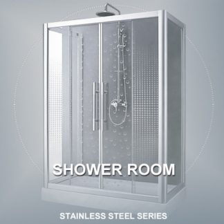 A luxurious glass shower room with sleek design